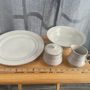 Gibson Everyday China, White with Gold Trim